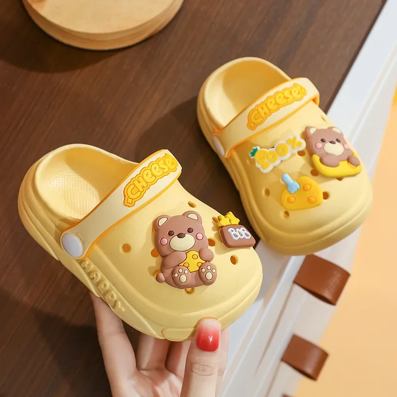 Scarpe estive per bambini Baby New Sweet Soft Sole sandali Indoor Soft antiscivolo Girl Sandals Hole Shoes Kids trefoli Shoes