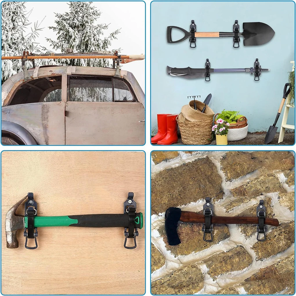 

2Pack Shovel Mount For Roof Rack Shovel Mount Brackets Accessories Wall Mounting Mount Durable Black