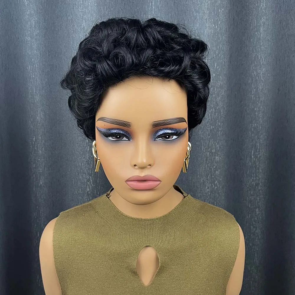 Human Hair Pixie Cu… - image