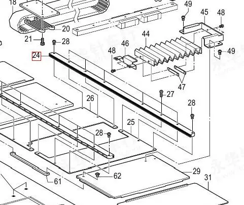 SA4667101 Cover Track Brother Bas-311G, Bas-326G Electronic Pattern Sewer Machine Spare Part