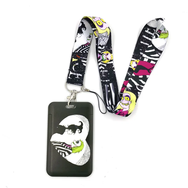 تيم بيرتون فيلم الأفعى الحبل بطاقة الائتمان معرف حامل حقيبة الطالب النساء غطاء بطاقة السفر شارة سيارة المفاتيح الزينة