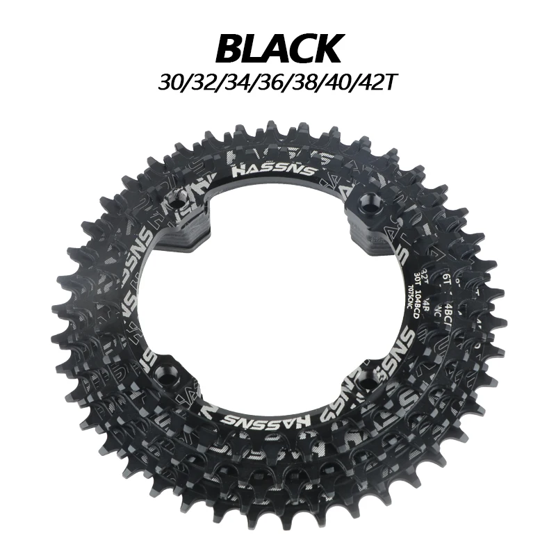 HASSNS Crank Mtb Chainring Single Crown Teeth Mountain Bike Monoplates Narrow Wide Star Deckas Bcd 104 Bicycle Crankset