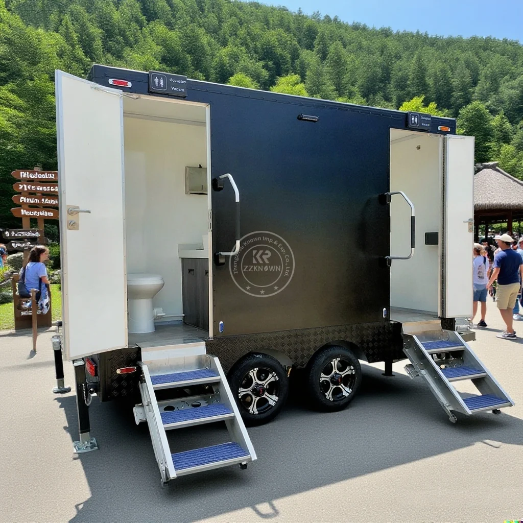 

Best-Selling Luxury Restroom Trailer Mobile Luxury Bathroom Trailer Portable Toilet Trailer for Fairs Carnivals