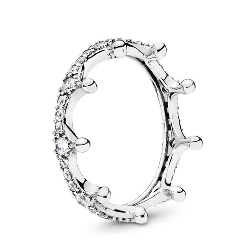 New White Series Original 925 Sterling Silver Women Finger Rings for Women Silver Daisy Mom heart Zirconia Stone Luxury Jewelry image 3