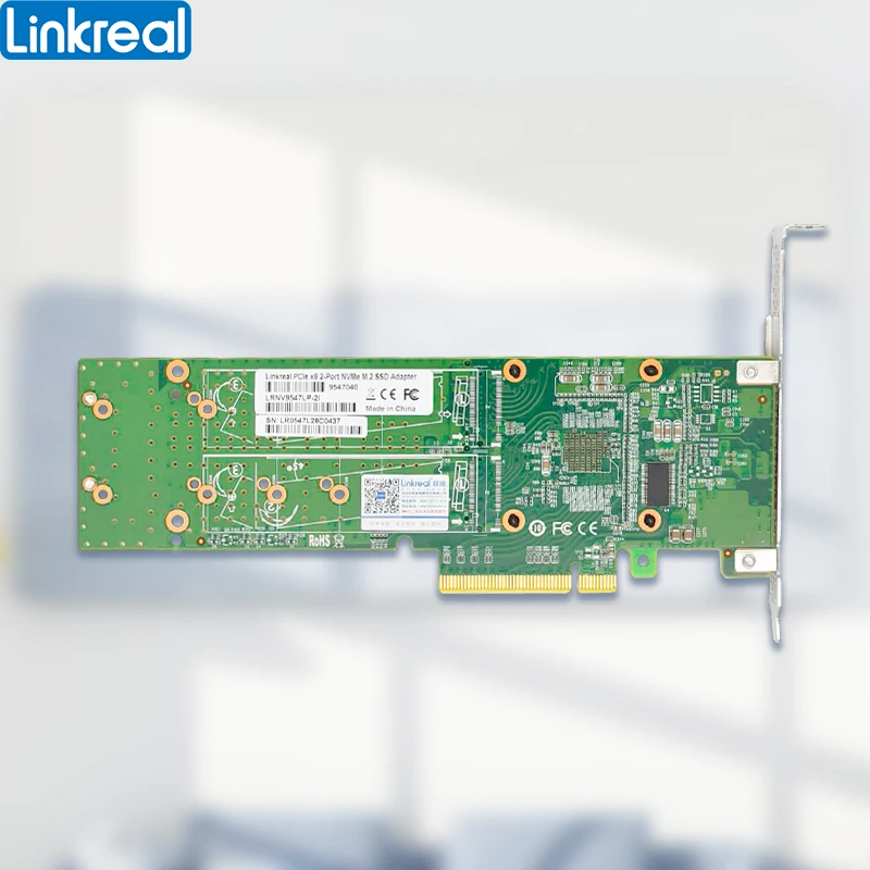 Imagem -06 - Pcie 3.0x8 a Porta M.2 Nvme Ssd Adaptador Cartão Suporte 22110 mm M.2 Ssd com Baixo Profile-lrnv9547lp2i