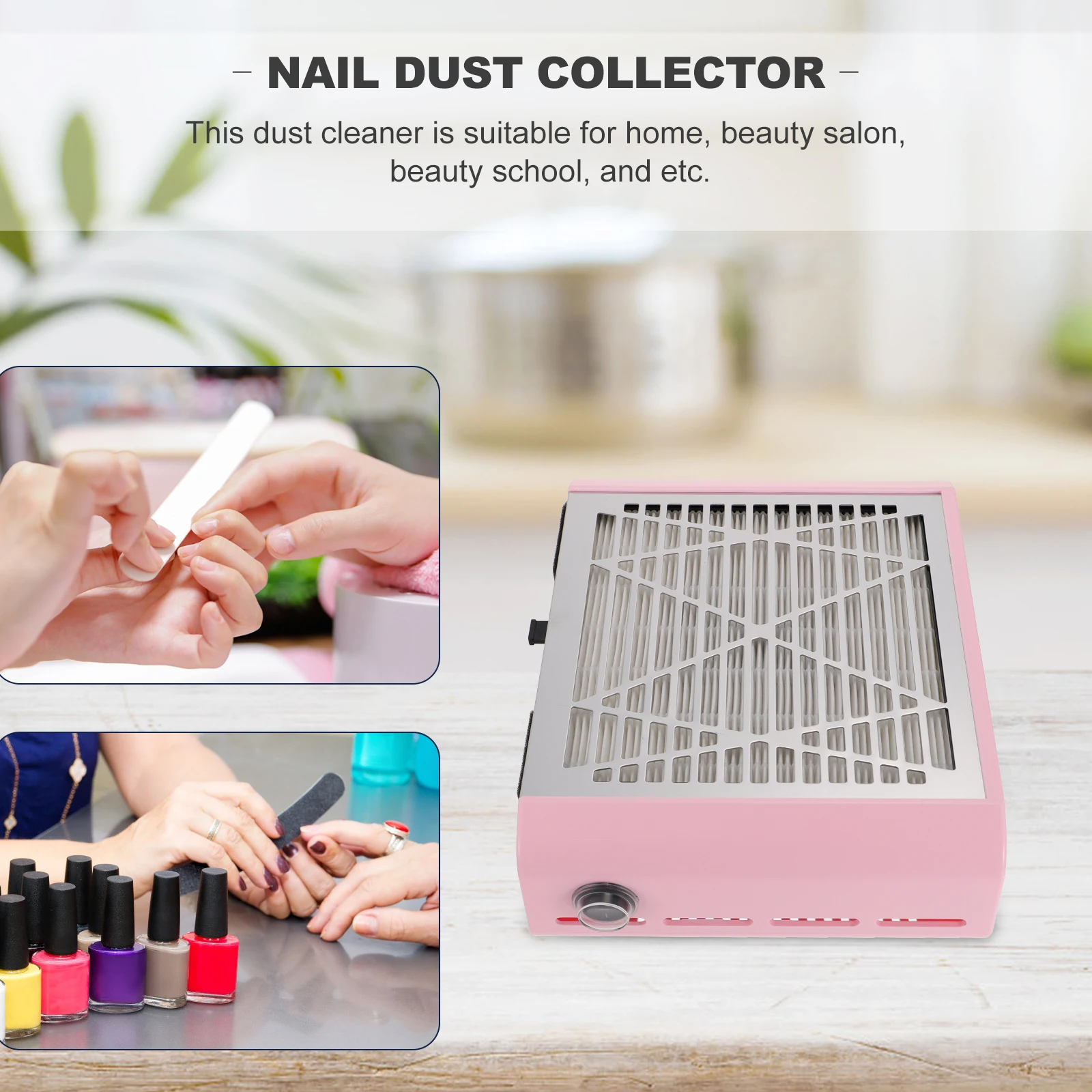 

40W Nail Dust Collector High Power Portable Manicure Cleaning Tool Beauty Salon Nail Art Dust Cleaner Us Plug Manicure Supply