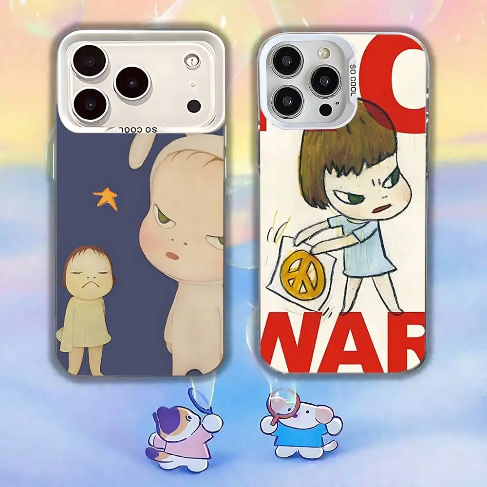 

Y-Yoshitomos Art N-Nara Phone Case For iPhone 17,16,13,12,11,15,14,Pro,Max,Plus,SE4,Air,Mini White IMD Matte