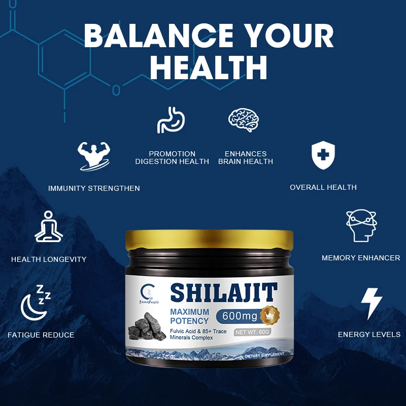 GPGP Greenpeople Shilajit Supplement Humic acid Fulvic Acid Complex Minerals Paste Immune Health Care