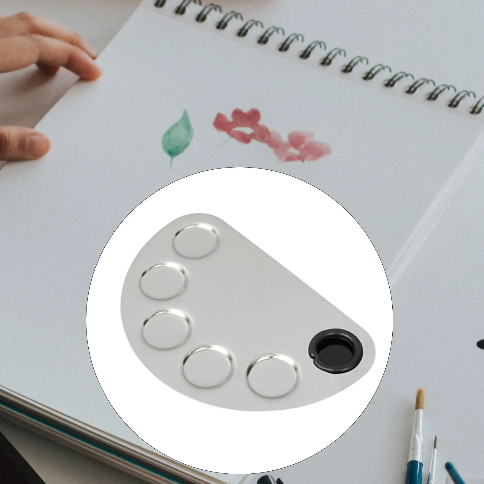 ミキシングツール、初心者用アイシャドウネイルミキシングトレイ、細かい仕上がり、美容アクセサリー、耐久性