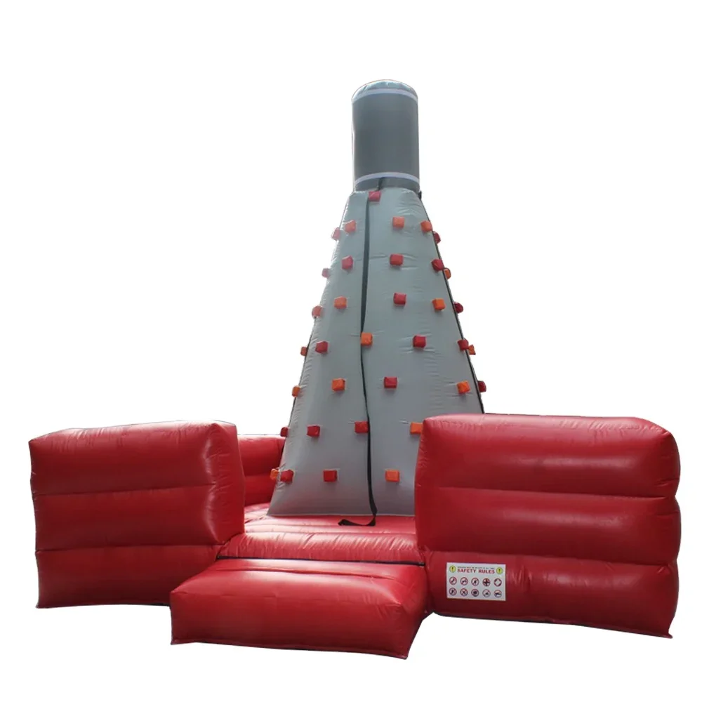 Mobile commercial  sport games Party rental inflatable volcano rock climbing wall for sale