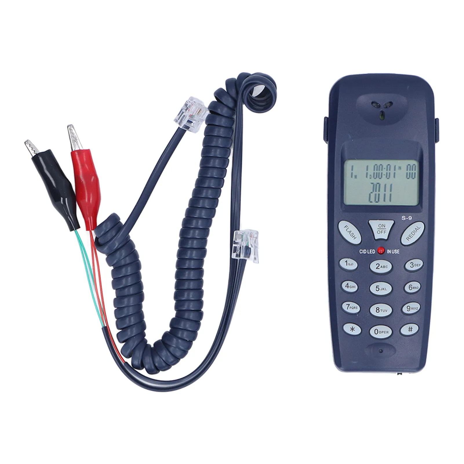 Corded Phone FSK DTMF 12 Bit LCD Display Wired Telephone with Redial Pause Function for Home Office
