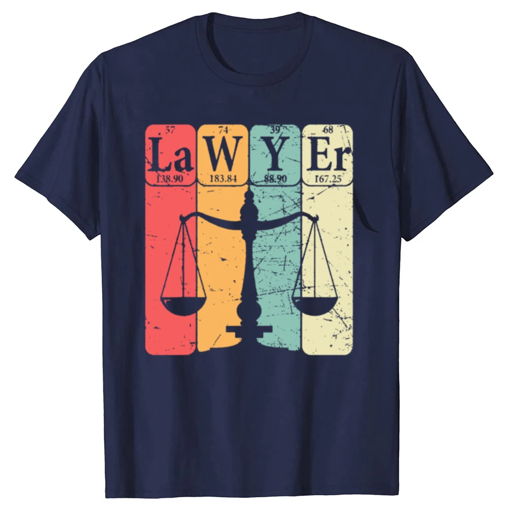 Lawyer Periodic Table Nerd T Shirts Summer Style Graphic Cotton Streetwear Lawyer Vintage science chemistry Gifts T-shirt Men