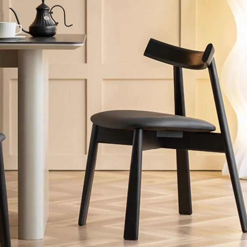 Estilo nórdico madeira maciça jantar cadeira, cadeira do lazer simples para sala de estar, quarto e maquiagem, download gratuito