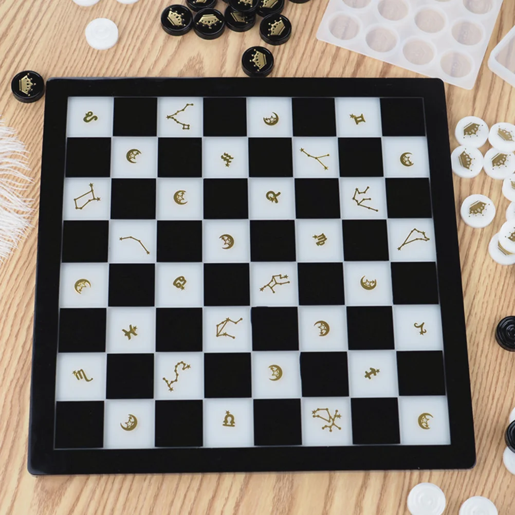 

Chocolate Chess Board Mould Mold Cookie Molds Manual Jewelry White Silica Gel Creative Crystal Epoxy