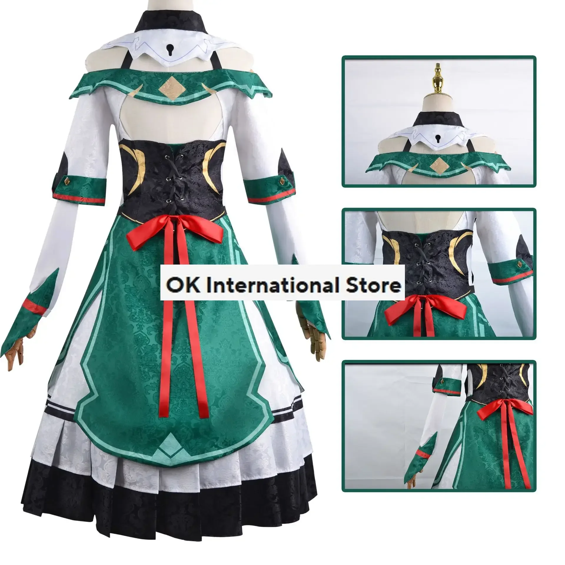 Genshin Impact Pakanian Anime Game, juego de Cosplay de kathyne Kostum, vestido de sirvienta, disfraz de fiesta de Halloween de Navidad, conjunto de Anime