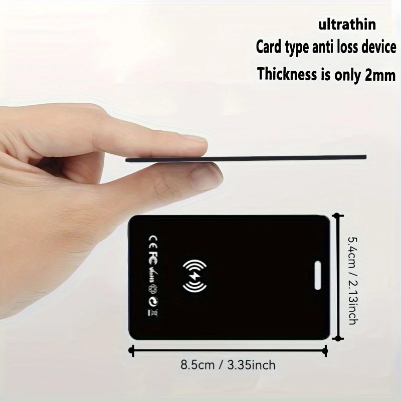 Ultra-Thin Card Tracker Compatible with Find My, for Bags, Passports, Backpacks, Suitcases, Laptops, Etc Wireless Charging
