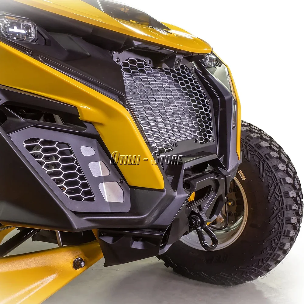 Acessórios utv novos para can-am maverick r 2024 2025 maverick r grade dianteira capa pára-choques malha grill conjunto