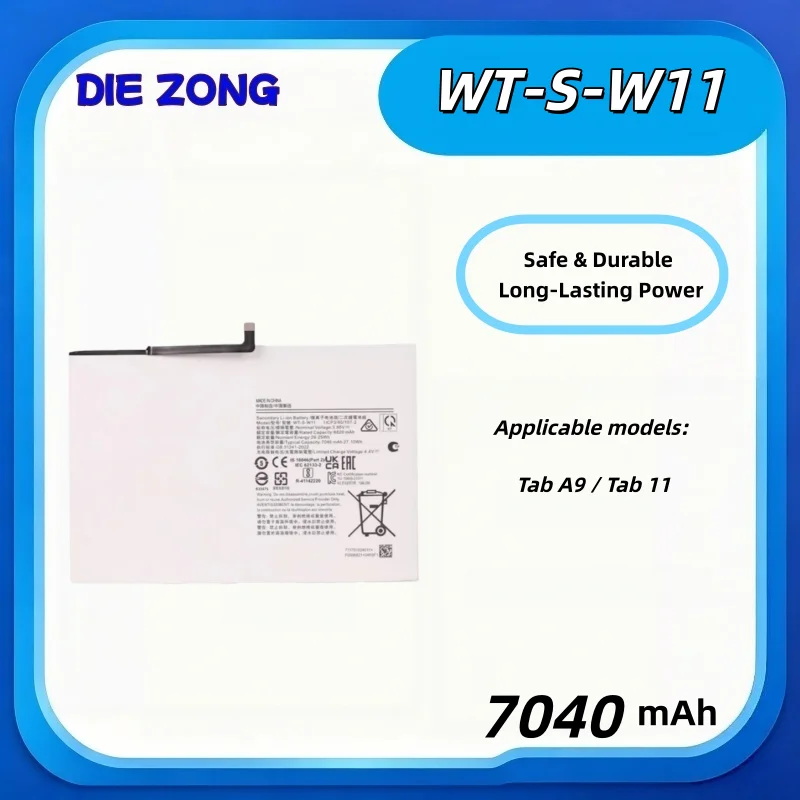 7040 mah Suitable for Samsung Tab A9 Plus  large-capacity tablet battery WT-S-W11 High‑Performance Long‑Lasting Battery Life