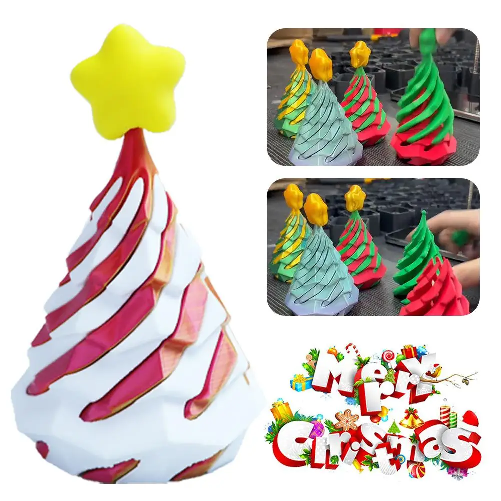 DIY 3D Christmas Tree Hat Ornament Festive Assembly Kit For Dimensional Holiday Decor Creating A Unique Christmas Atmospher Q0N6