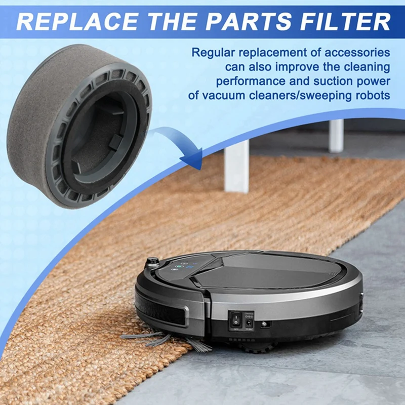 【Berserkk】Conjunto de filtro de algodão para filtros de aspirador de pó sem fio VIOMI A9 (VXXC09)