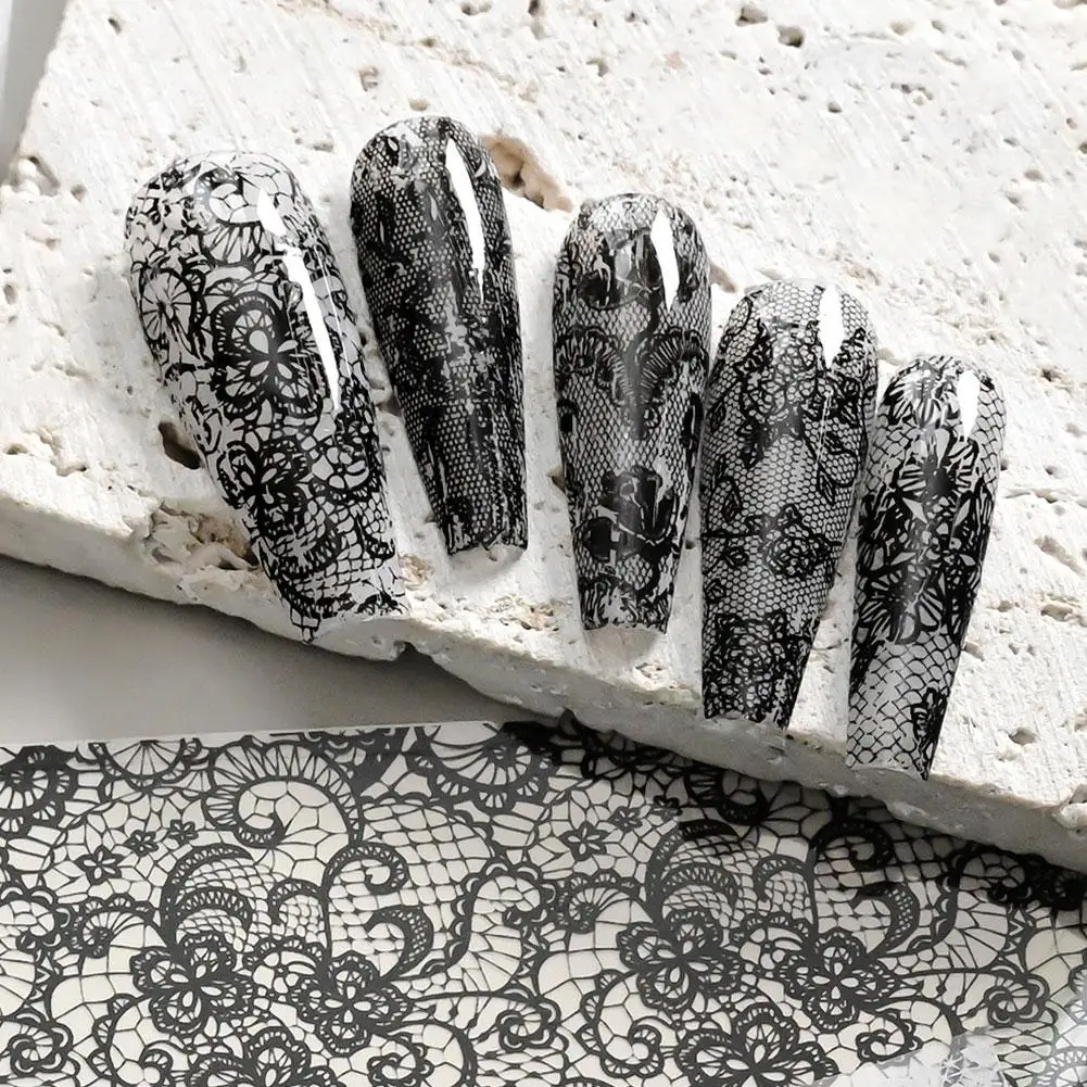 10 Rollen Gemischtes INS Spitzen-Nageltransferfolien-Aufkleber-Set Sexy Spitzenblumenmuster Nagelaufkleber DIY Maniküre-Styling-Werkzeuge – Detail 14
