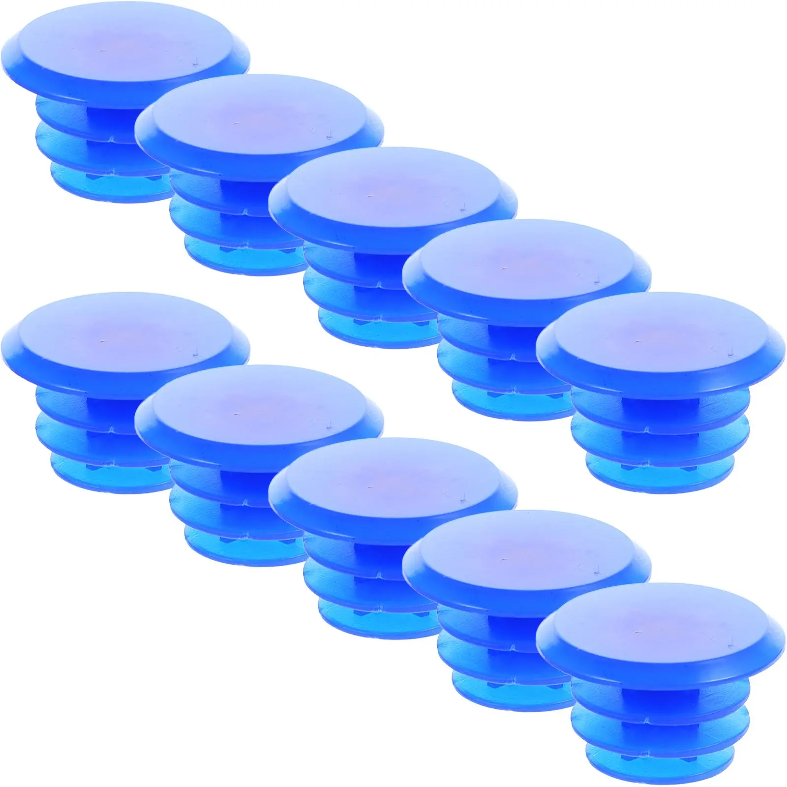 

10 Pcs Colored Handle Set End Plug Fahrrad Handlebar Cover Abdeckkappe Fahrradlenker Blue Endkappen Kunststoff