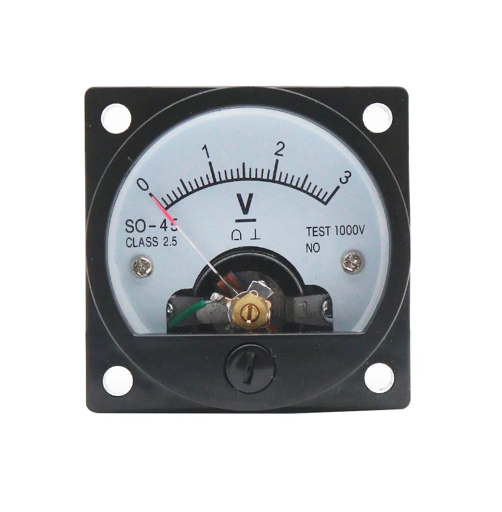 SO-45 DC Anlog Voltmeter 1V2V3V5V10V15V20V30V40V50V100V150V200V250V300V400V450V500V voltage panel meter