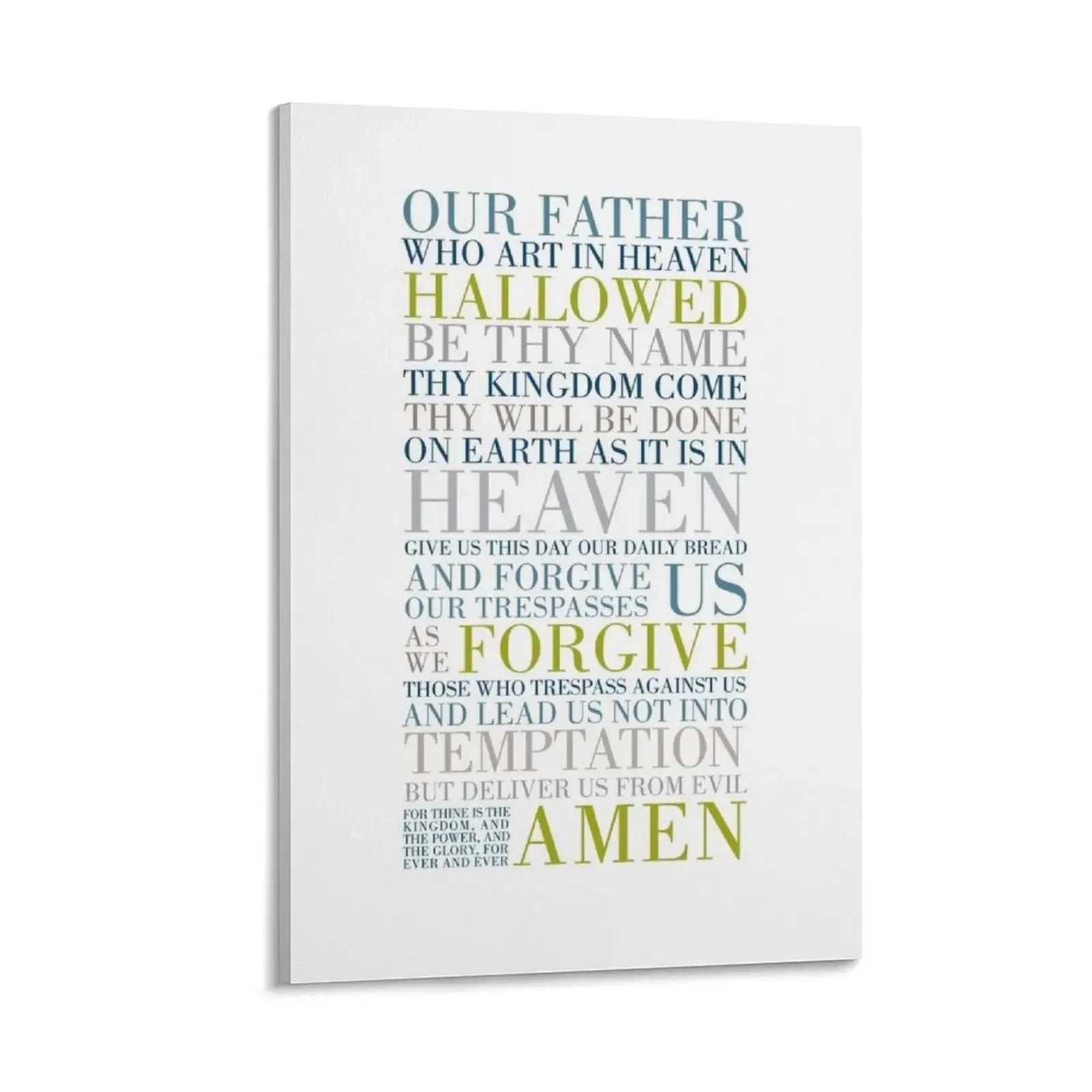 

The Lord's Prayer (Our Father) Canvas Painting nordic home decor modern home decoration wall decor home decorations