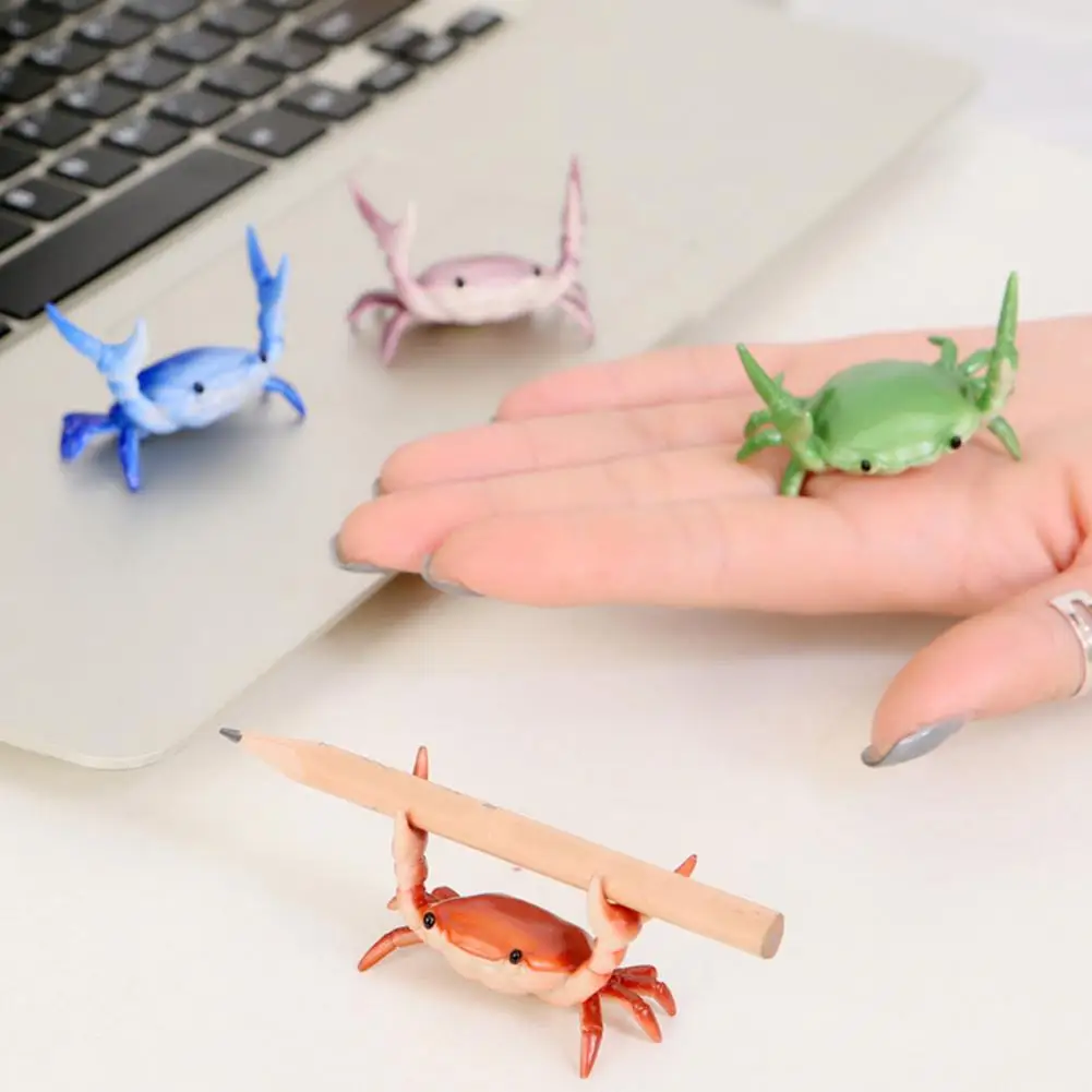 Easy to Hold  Useful Weightlifting Crab Pen Holder Bright Color Crab Pen Holder Simulation   for Students