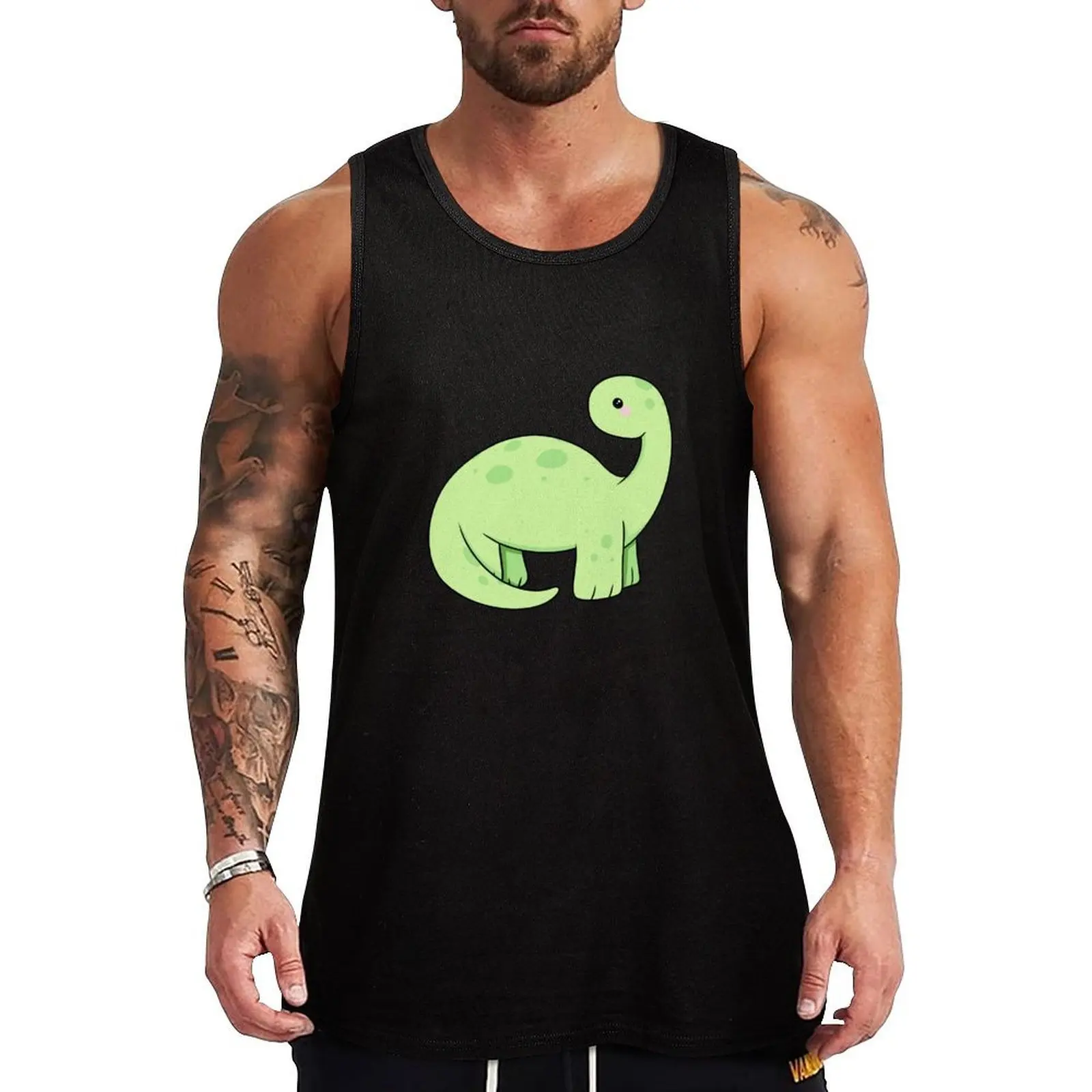 

Cute Dino Tank Top Street Style Tank Top Casual Urban Sleeveless Top