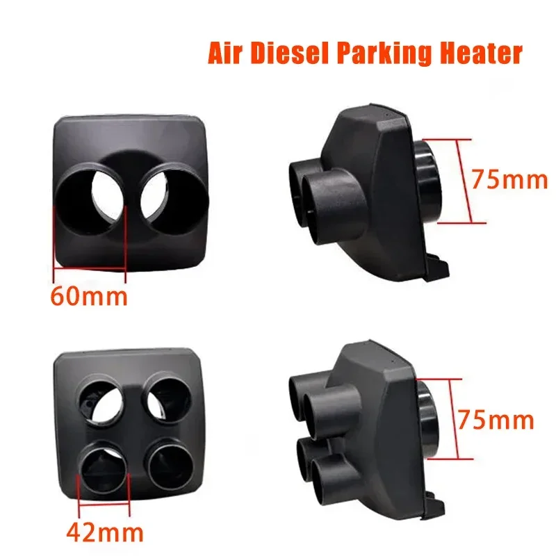 1 Hole 75mm to 4 Holes 42mm Air Outlet Vent Cover Air Diesel Parking Heater Converter Parts For Car Truck Boat Camper Caravan