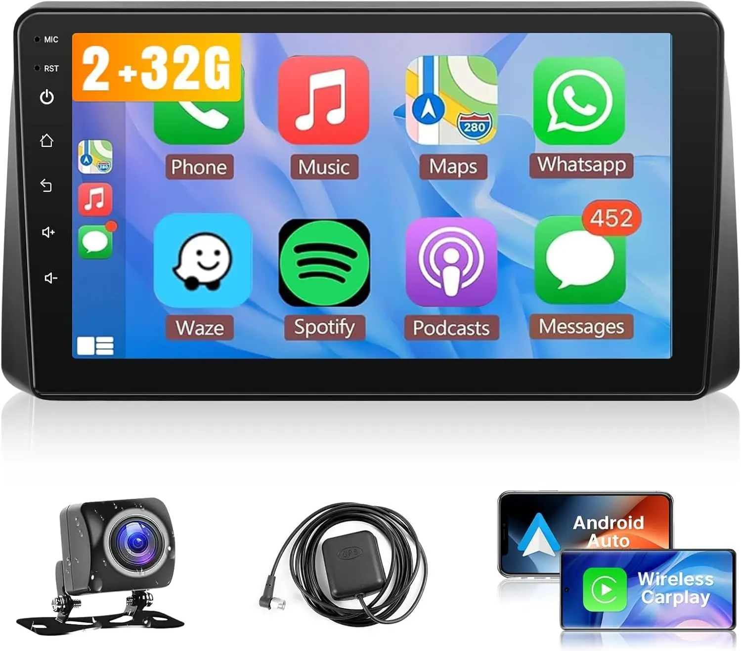 

9-дюймовый сенсорный экран/камера Wi-Fi/EQ/GPS/AHD для Dodge Grand Caravan 2011-2020, Chrysler Town and Country 2011-2016