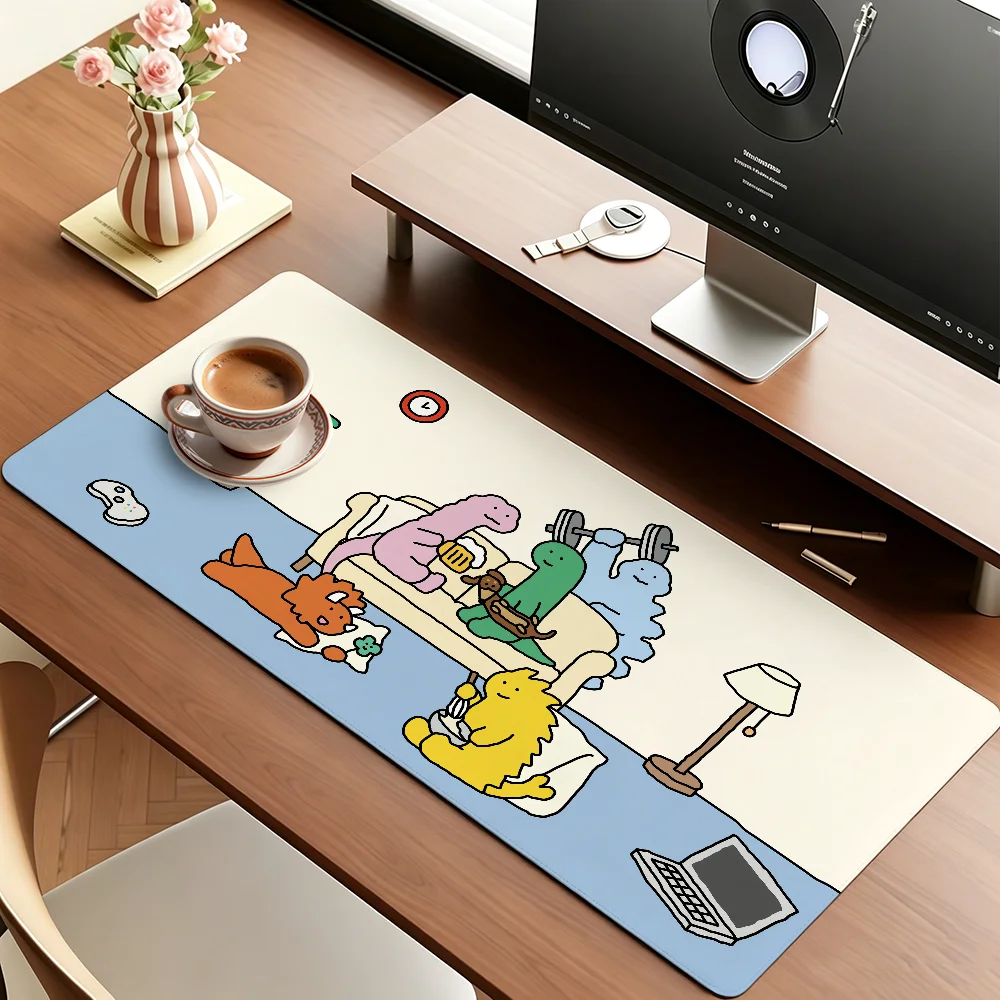Cartoon Cute J-Joguman Mouse Pad Large Non-Slip Waterproof Mat Stitched Edge Keyboard Pad for Gaming Daily Office