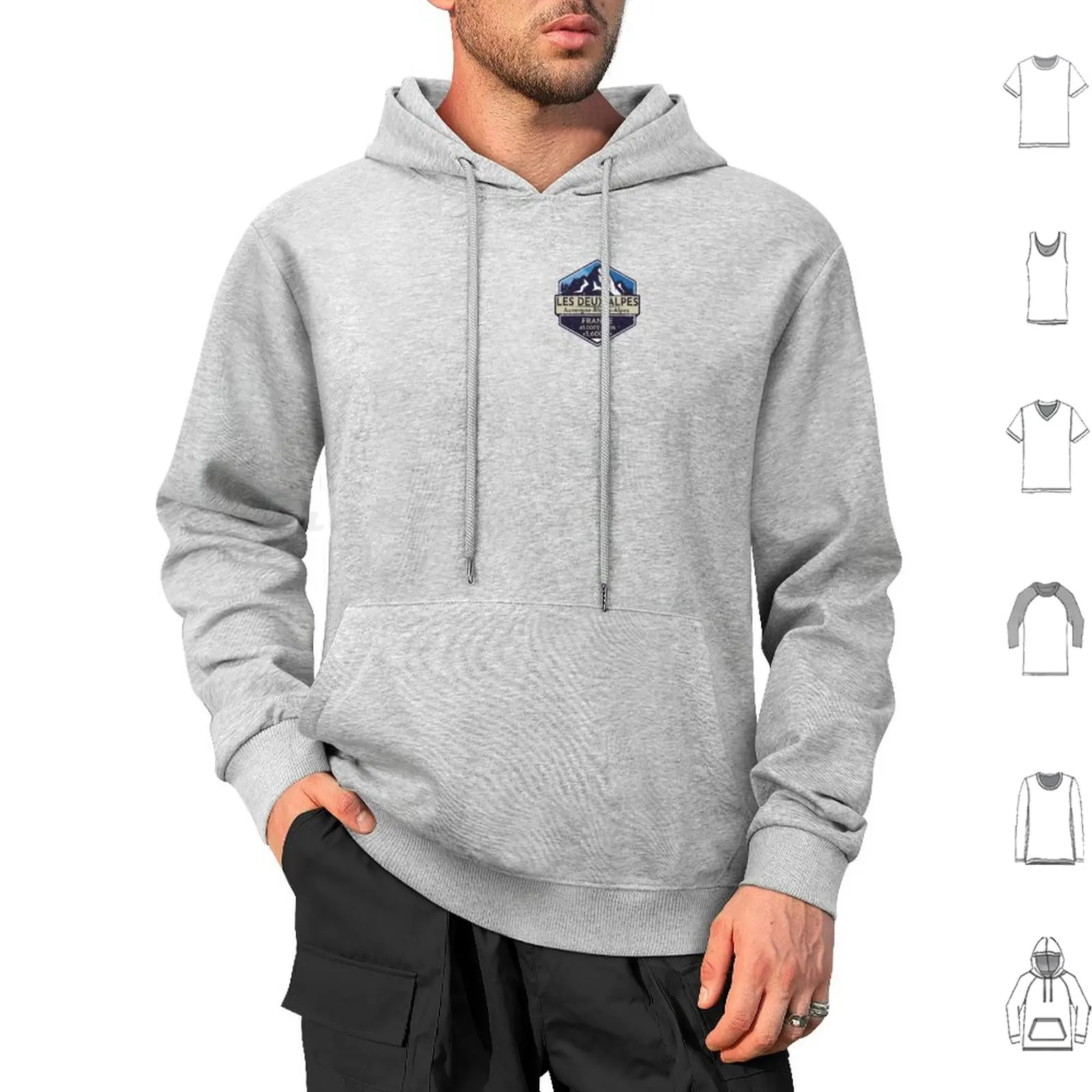 Le Deux Alpes Ski France Skiing Alps Sticker 03 Hoodie Cotton Long Sleeve Le Deux Alpes Le Deux Alpes France