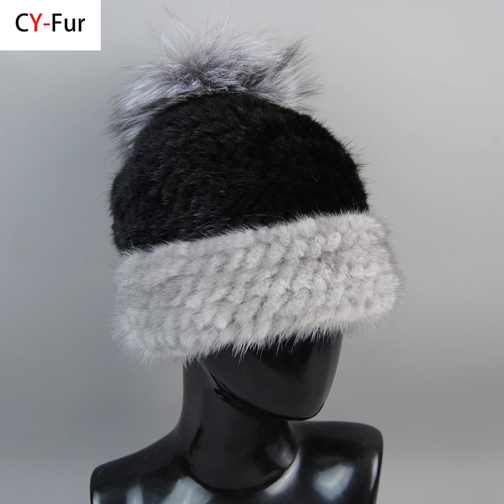 

Luxurious Quality Winter Hat Elastic Warm Soft Fluffy Natural Fur Hat Women Real Mink Fur Beanies Hat Winter Genuine Fox Fur Cap