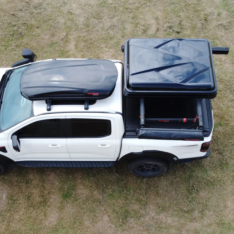 Custom Folding Lightweight 3-4 Person ABS Hard Roof Top Tent With Aluminum SUV Truck Van Camping