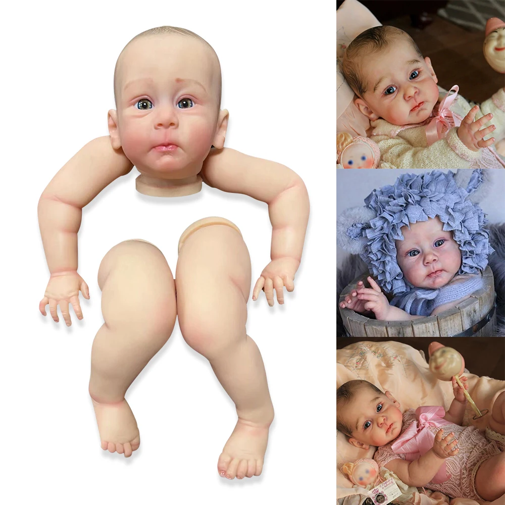 

24inch Already Painted Kits Hulexy Very Lifelike with Many Details Veins Unfinished Doll Parts Poupée Bebe Reborn Kit