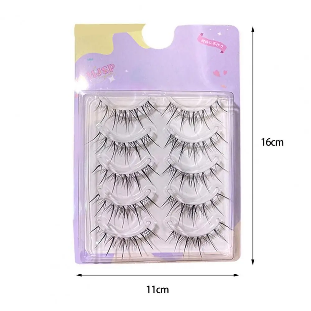 Verlenging Fishtail Lagere Wimpers Vrouwen Transparante Stem Fairy Valse Wimpers Manga Wimpers Volledige Strip Wimper Makeup Tools