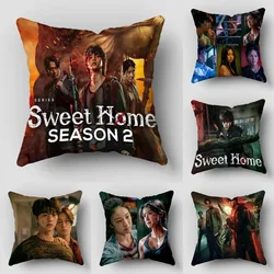 Sweet Home TV Song Kang Pillow Cover Bedroom Home Decorative Pillowcase Square Zipper Wedding Pillow cases Satin Fabric 0421