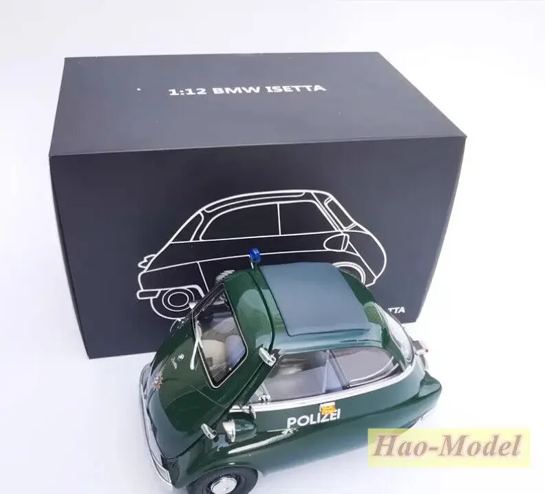 NZG 1:12 لـ Isetta 300 1958 سبيكة معدنية دييكاست نموذج سيارة لعب الأولاد هدايا عيد ميلاد هواية عرض مجموعة الحلي الأخضر