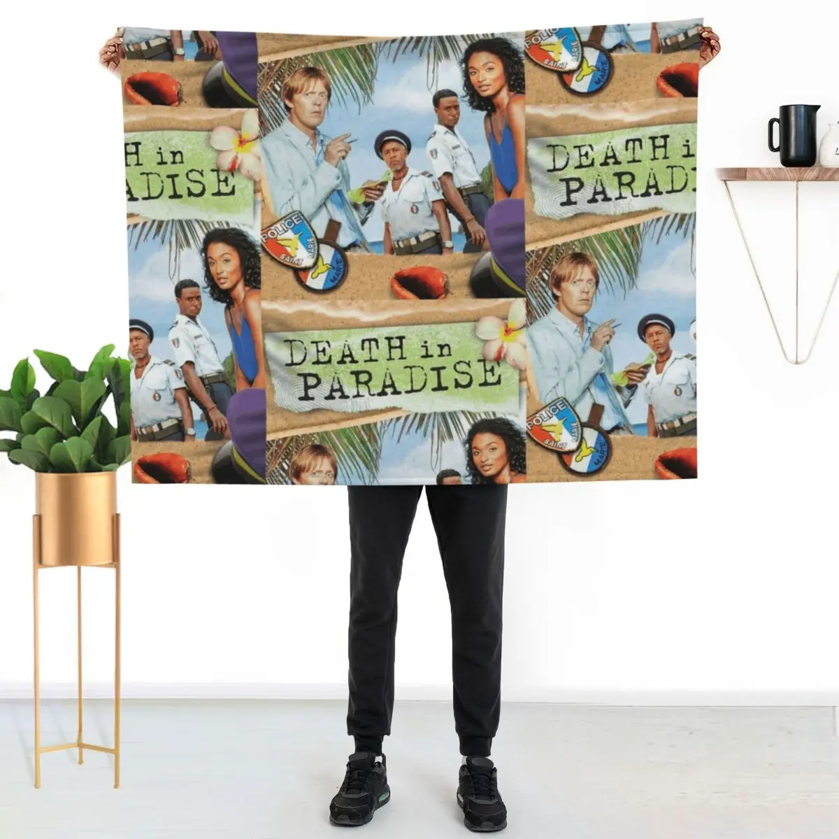BBC Death in Paradise Throw Blanket Beautifuls Plush Comforter Thins Furrys christmas decoration Blankets