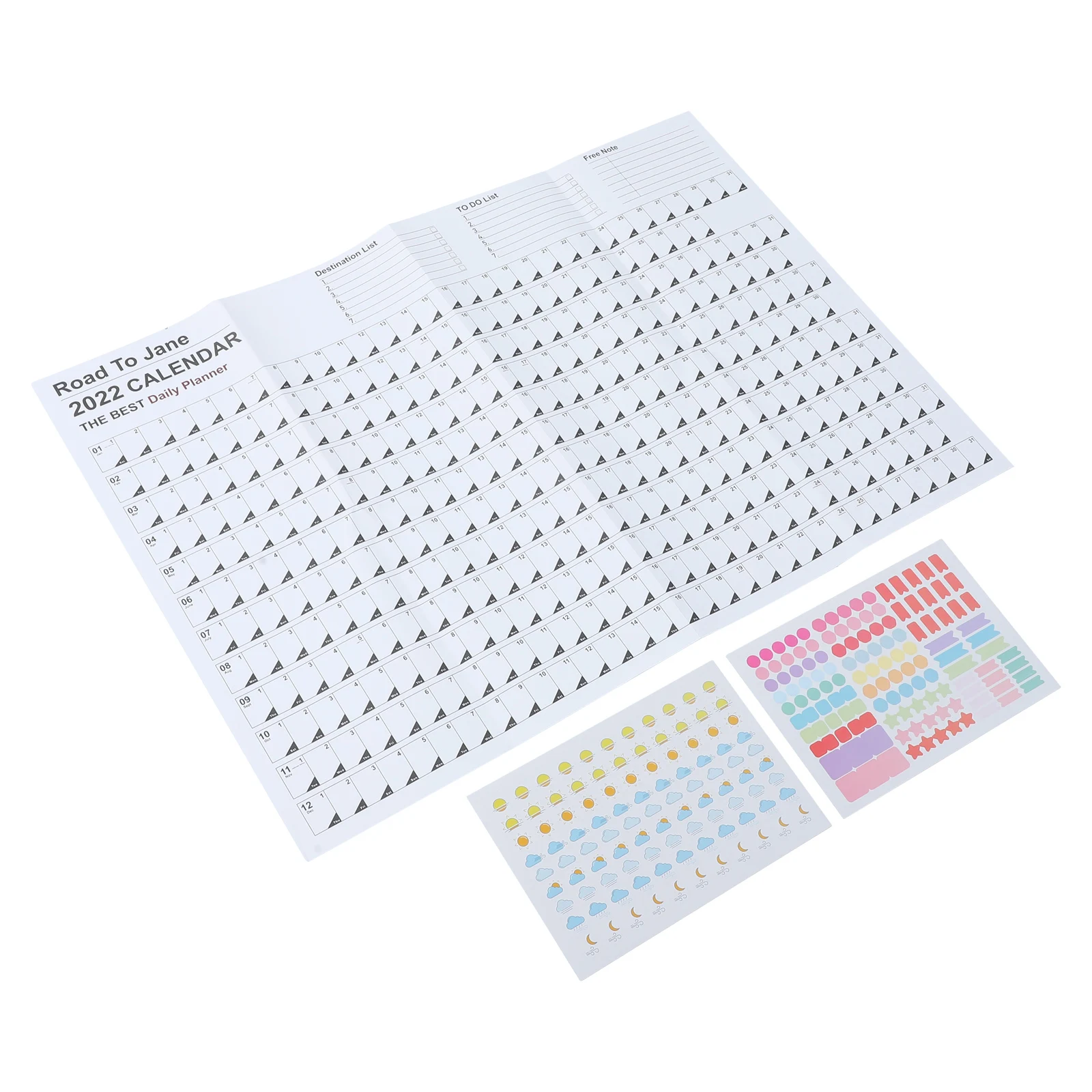 

2022 Desktop Calendar Wall Calendar Paper Hanging Practical Note Taking Stickers Home Office Bedroom Study Decor Planner