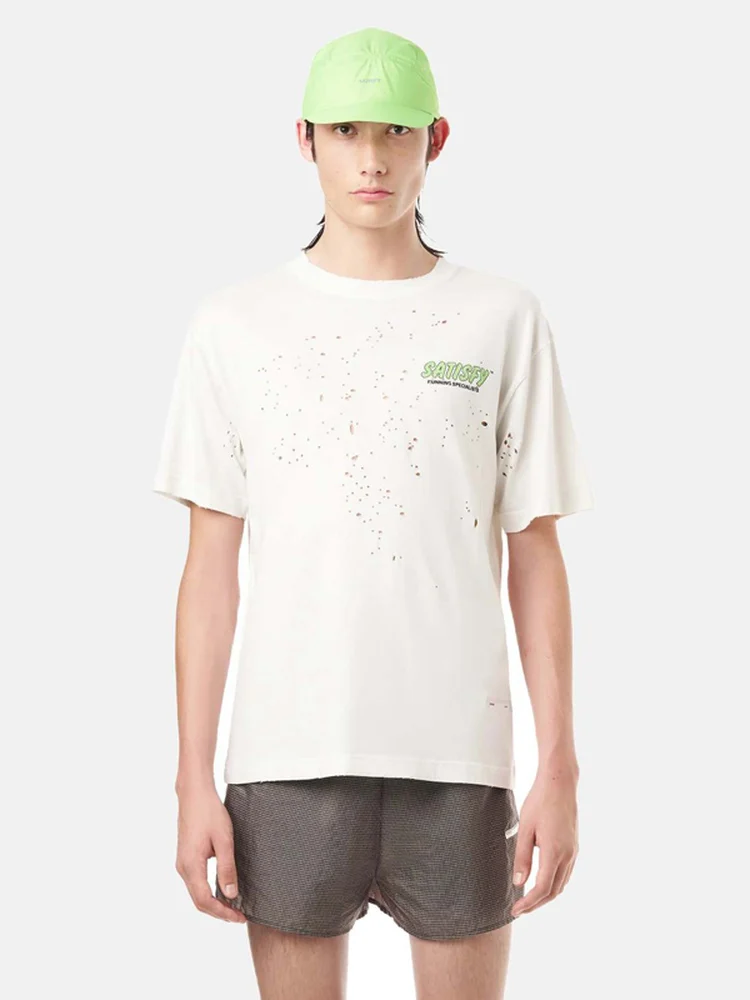 

MothTech round Ne ort Sve T-irt Pure Cotton Printed Vintage Sle Casual Youth Faion Summer Top for Running