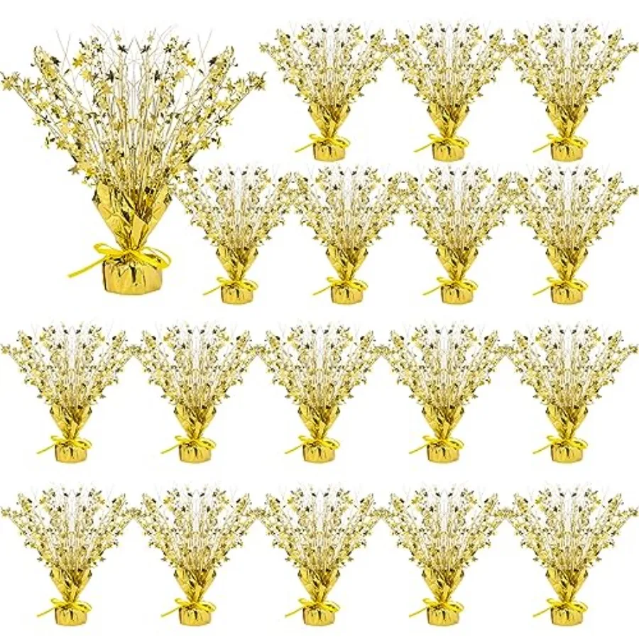 

18 Pcs Foil Spray Centerpiece Table Decoration Party Star Burst Metallic Graduation Table Centerpieces for Spring Party Birthda