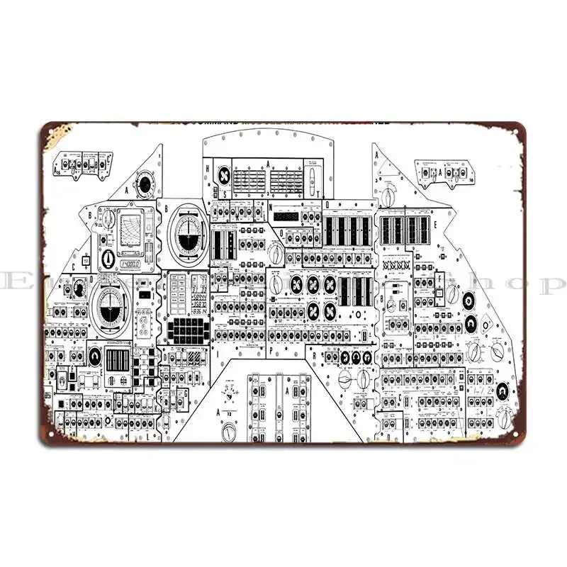 Apollo Command Module Metal Plaque Poster Funny Decoration Personalized Designing Cinema Tin Sign Poster