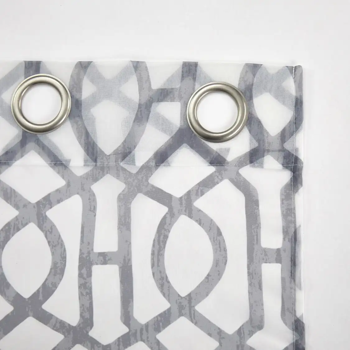 

Solid and Printed Sheer Grommet Curtain Panel Set, 4 Piece, Gray Flannel, 27.5" W x 84" L