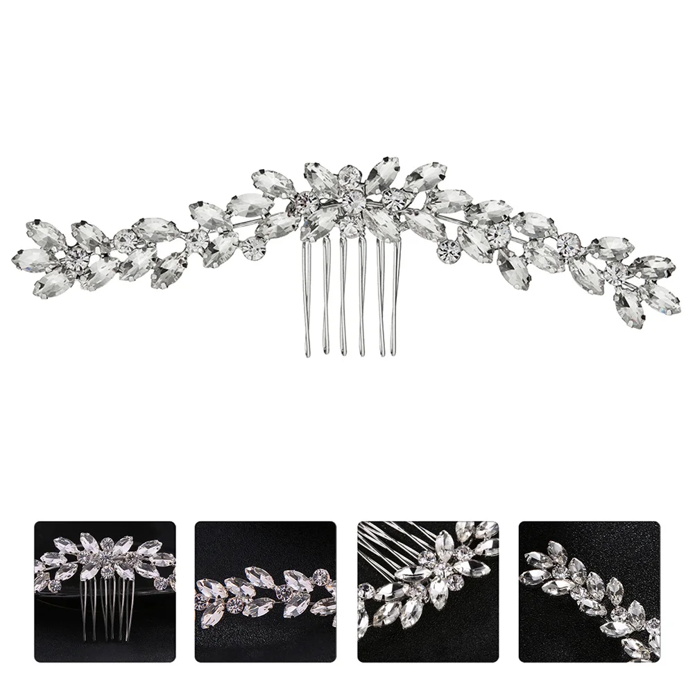 

1pc Rhinestone For Hair Comb For Women Women Bridal Wedding Party Shiny Bride Headdress Handmade Decor Hair Accessory