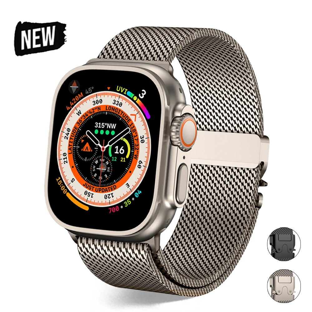 

Milanese Magnetic Loop Band for Apple Watch Ultra 2 49mm 10 46mm 9 8 7 45mm Metal Strap for iWatch Series 6 5 4 SE 44mm Bracelet