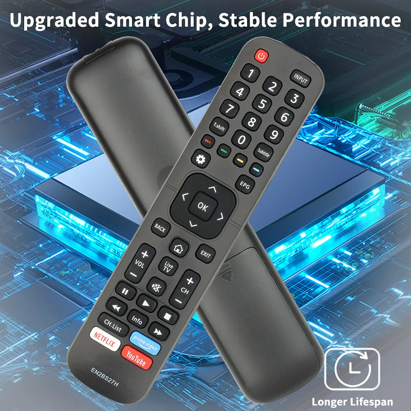 جهاز تحكم عن بعد بديل للتلفزيون الذكي Hisense ، Netflix ، PrimeVideo ، أزرار يوتيوب ، EN2BS27H ، 43A7100F #6