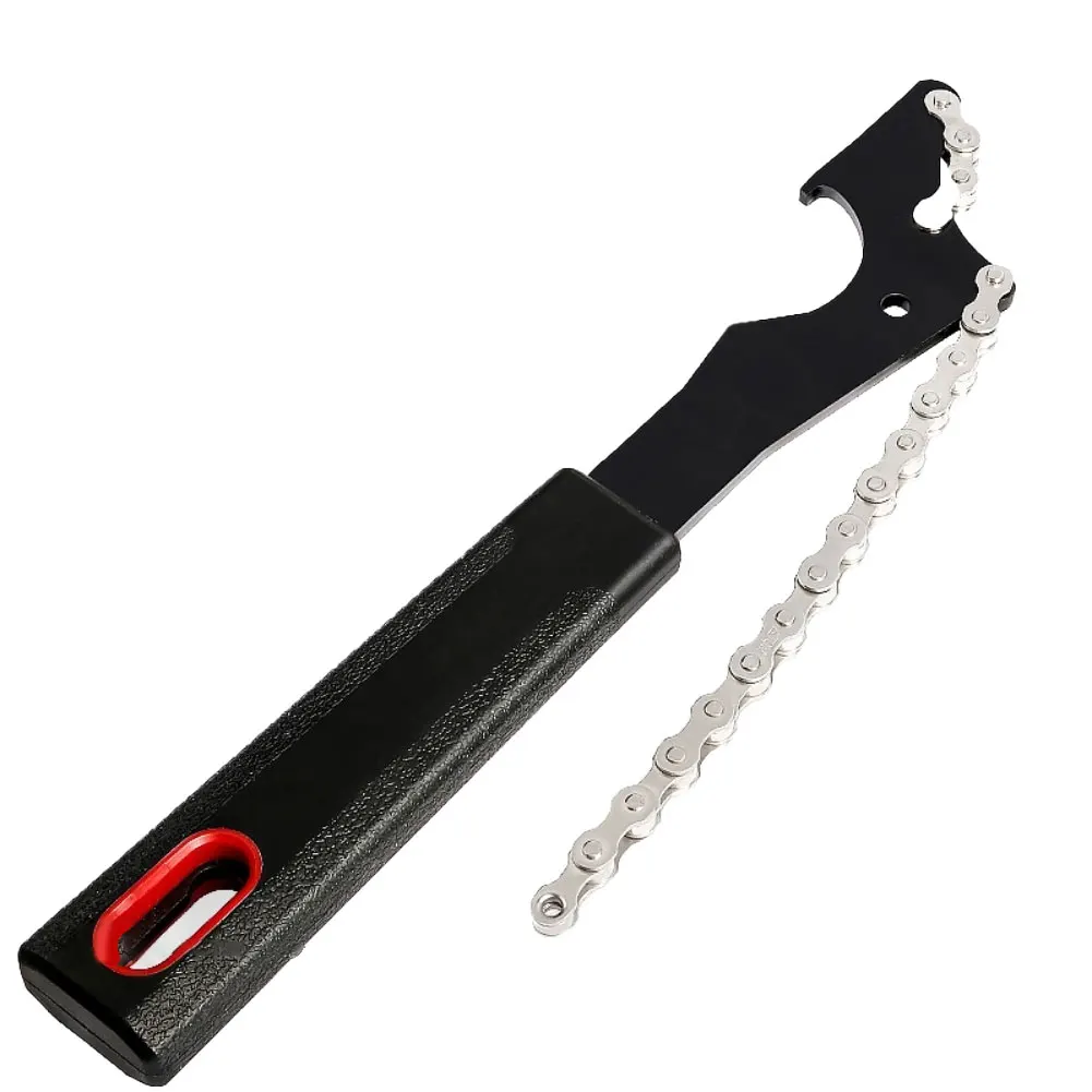 Home Bike Workshop Lockring Spanner AS SHOWN Dual-function Design Hook-shaped End Grooved Engagement Textured Handle